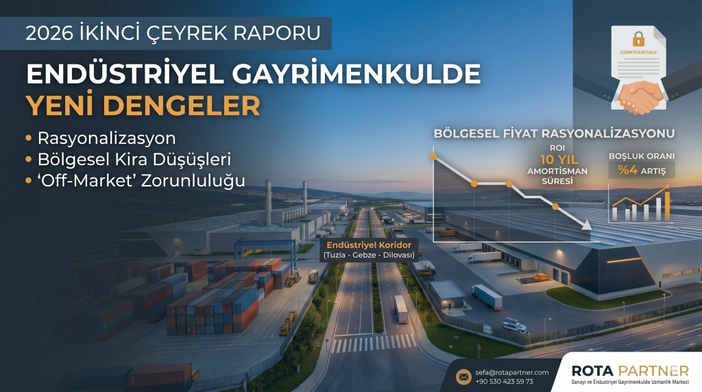 2026 İkinci Çeyreğe Girerken Endüstriyel Gayrimenkul Raporu: Rasyonalizasyon, Bölgesel Kira Düşüşleri ve “Off-Market” Zorunluluğu